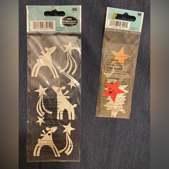 JOLEE’s BOUTIQUE 3D Dimensional Stickers; Reindeer & Gold/Brown Star; NWT. - Picture 2 of 5